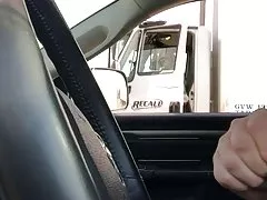 Flash sras putas coche - camión señora tiene un buen aspecto