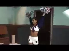 Porrista asiática caliente