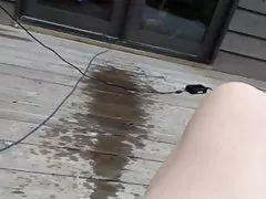 Haciendo vidios de putas que mi coño squirt en la cubierta