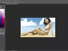 Pinup porno por el poto playa